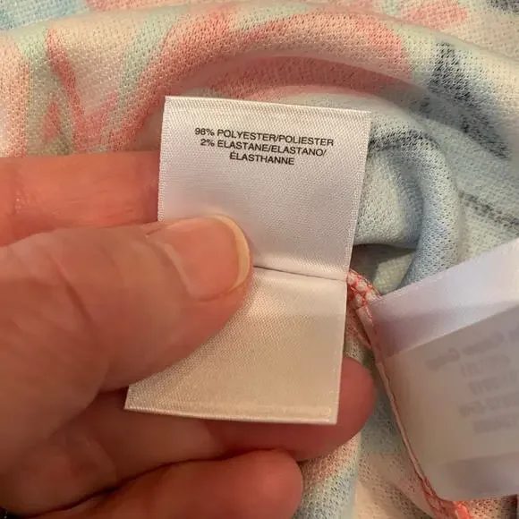 NWT Pappagallo Girls' Pink, Blue &White Floral Flutter Sleeve Dress - L (10/12) - Picture 7 of 10